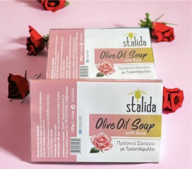 Olive oil soap with rose